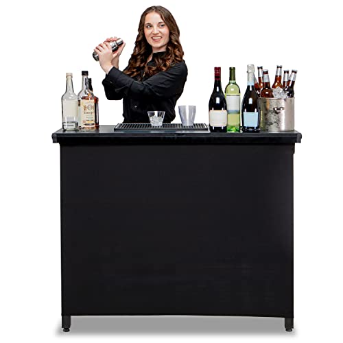GoBar PRO Commercial Portable Bar Table - Standard with Skirt & Carry Case