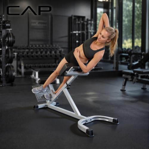 Hyperextension Roman Chair with Steel Frame 300lb Capacity for Back & Core Exercise