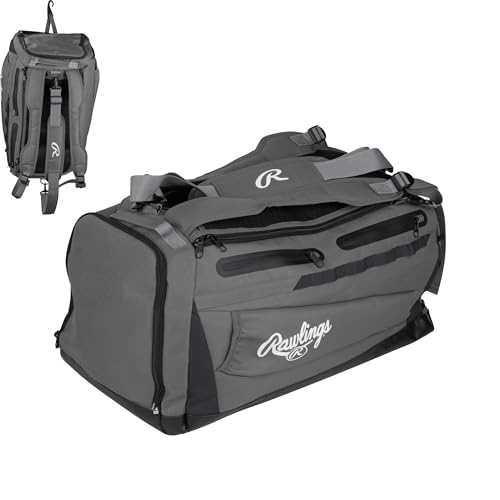 Graphite Rawlings MACH Hybrid Baseball & Softball Equipment Bag Backpack & Duffle