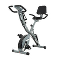 Grey Foldable Indoor Exercise Bike with 16 Resistance Levels & 350LB Capacity