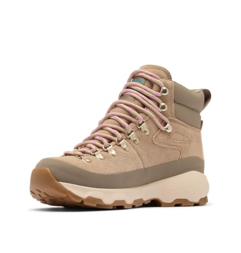 Waterproof Hiking Boots for Women - Columbia Newton Alpine PT Oxford Tan/Foxglove 7