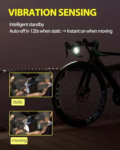 Bike Headlight 1700LM Dual Beam Waterproof for Night Cycling - Black