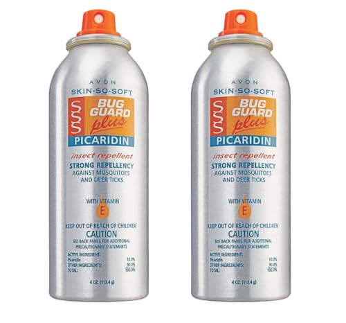 AVON Skin So Soft Bug Guard Plus Picaridin Aerosol Spray 4 oz Pack of 2