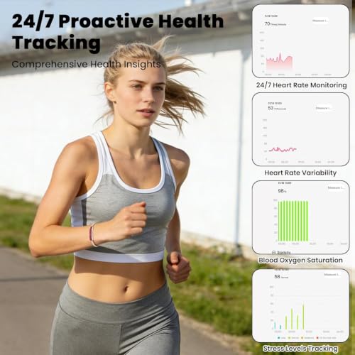 Oparop Red Smart Bracelet for Women - Fitness & Health Tracker, Waterproof, Sleep Monitoring