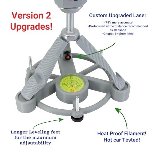 Claire's Prints Laser Alignment and Leveling Stand for Rapsodo MLM2PRO V2 - Heat Proof Design
