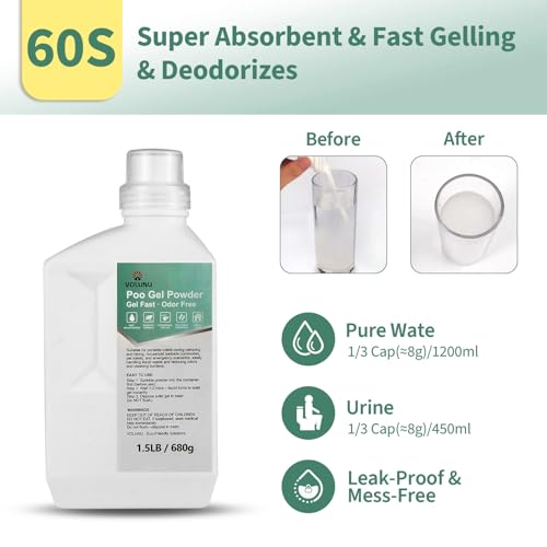 1.5LB Pee Powder Gel & Odor Neutralizer for Portable Toilets & Home Use - Variation 680g