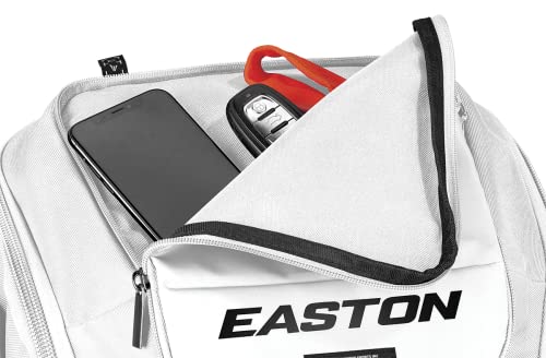 Fastpitch Softball Backpack with Helmet Holder and Gear Clips - White