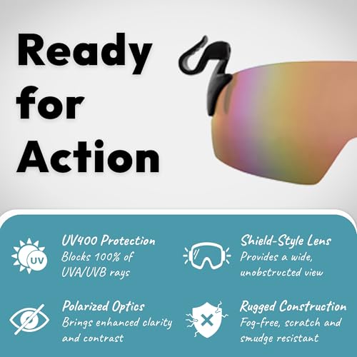 Underdog Rocky Clip-On Sunglasses Aurora Coral Polarized Slim