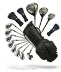 Men's Black Right-Hand Golf Clubs Set - 11-Piece Complete Golf Set with Driver, Irons, Putter & Bag