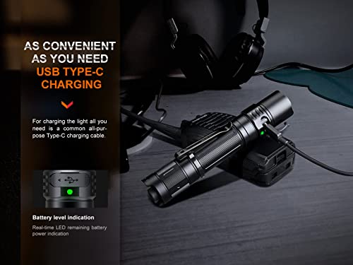Fenix PD35R Tactical Flashlight USB-C Rechargeable 1700 Lumens with Holster