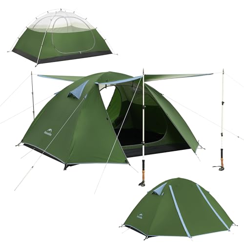Naturehike Bleik-B 2 Person Camping Tent - Forest Green Lightweight Waterproof Shelter