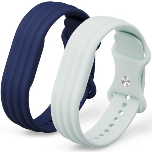 Waterproof Silicone Fitbit & Google Compatible Air Band - Fog Blue Variation