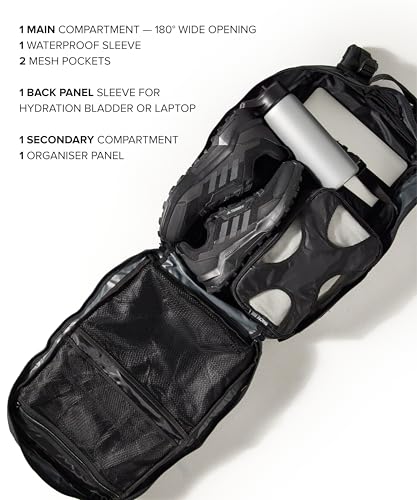 Falko Tactical 50L Heavy-Duty Military Molle Backpack - Black, Extra-Heavy Fabric, 2.4x Strength, Large Bugout & Outdoor Rucksack