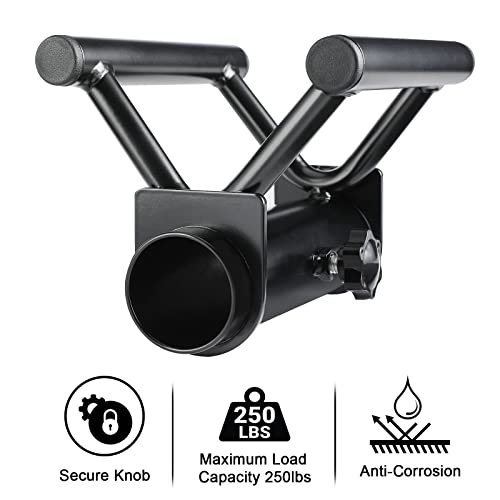 Heavy Duty T Bar Row Handle for 2-Inch Barbell – Non-Slip Rubber Grip, Solid Steel Landmine Attachment for Home Gym