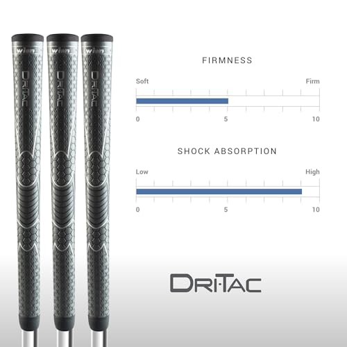 Golf Grip Bundle - 9 Jumbo Dark Gray Round Grips for Men