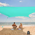 WEKAPO Beach Tent Sun Shelter - Easy Setup Canopy with Reinforced Poles