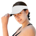 GADIEMKENSD Foldable Sun Visor Hat UPF 50+ Adjustable Wide Brim - White, 6 3/4-7 3/8