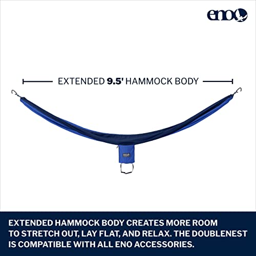 ENO DoubleNest Lightweight Camping Hammock - Navy, 1-2 Person, Special Edition