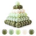 Clear Ball Pit Balls - 2.2 Inch Non-Toxic, Crush Proof Plastic Toy Balls, 100 Pack in Pearl Light Green, Green & White - Safe for Kids