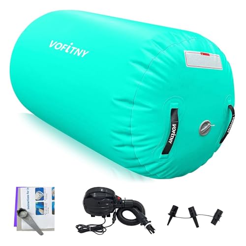 VOFiTNY Inflatable Gymnastics Air Mat - 3.3' L x 2' W Tumbling Track, Mint