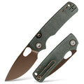 Vosteed Porcupine EDC Pocket Knife Green Copper Dune 2.99" Blade Locking Folding Knife