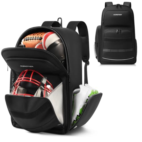 AUROTIER Football Equipment Backpack Bag - Large Gear Bag for Pads & Helmet