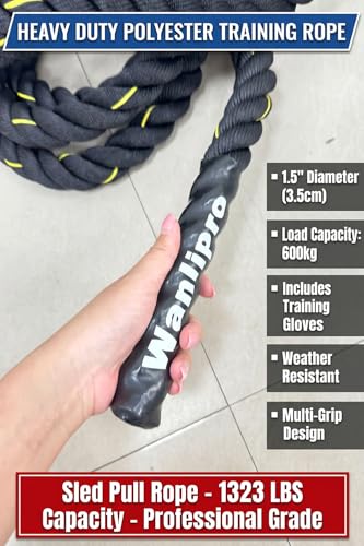 30Ft Weight Workout Sled Pulling Rope - Heavy Duty Fitness Resistance Equipment