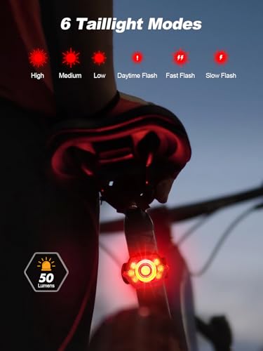Super Bright Bike Lights 1000 Lumen with Side Warning & Multiple Modes Rechargeable