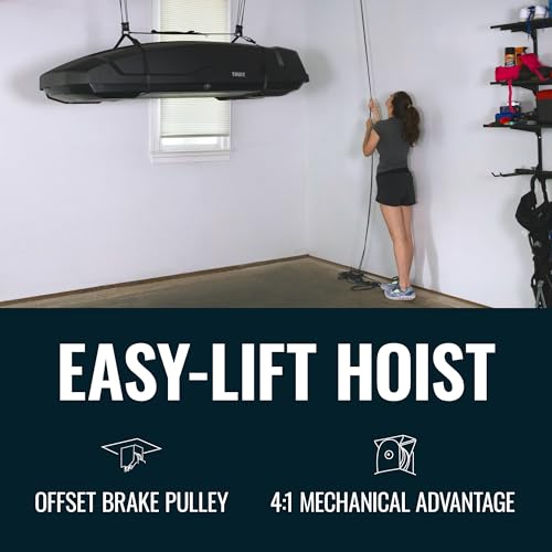 Heavy Duty Cargo Box Hoist - Supports 150 lb, Fits 8 ft Ceiling, Includes Variation for Lifting 75% of Weight