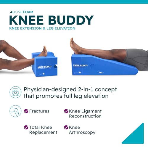 BoneFoam Knee Extension & Elevation Pillow for Post-Surgery Recovery