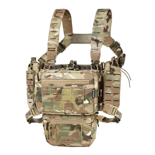 VOTAGOO Mc Tactical Chest Rig with 5.56/7.62 Magazine Pouches - Modular & Adjustable
