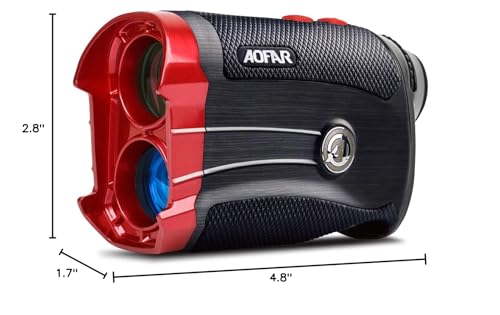 AOFAR GX-2S Golf Rangefinder Slope On/Off, Flag-Lock with Vibration, 600 Yards Range Finder, 6X 25mm Waterproof, Carrying Case, Free Battery, Gift Packaging
