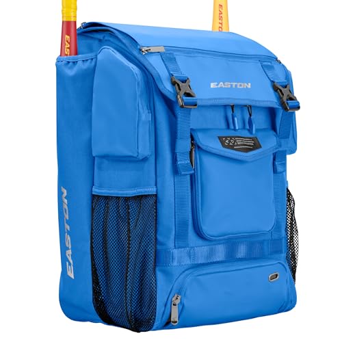 Easton MAV1 Baseball Backpack with Dual Bat Sleeves & Shoe Compartment - Columbia Blue