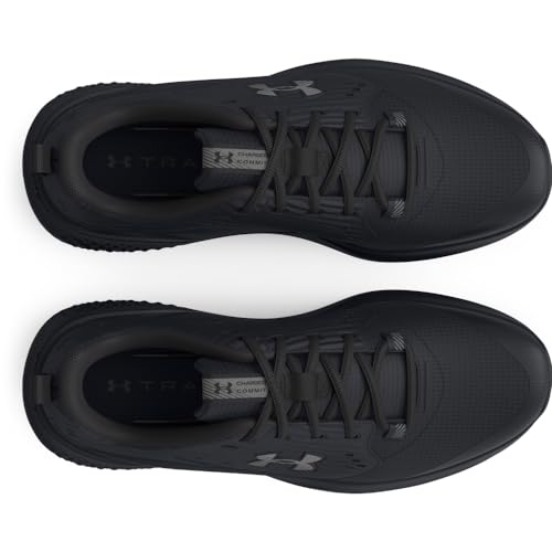 Under Armour Men's Charged Commit Trainer 4 Running Shoes - Black/Ultimate Black/Castlerock, Size 10