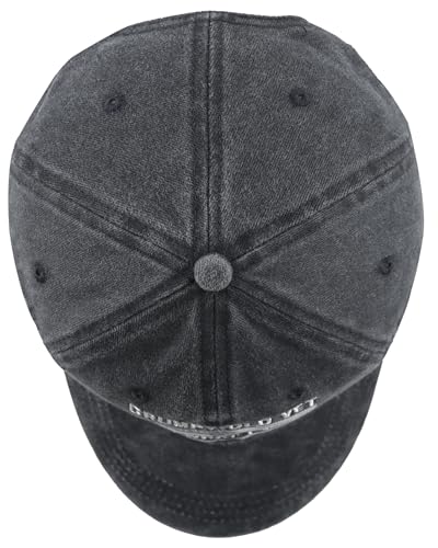 Grumpy Old Vet Hat for Men - USA Flag Veteran Baseball Cap, One Size, Black