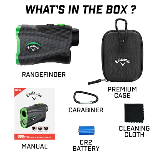 Callaway 300 Pro Golf Laser Rangefinder with Slope & Pin Lock Technology