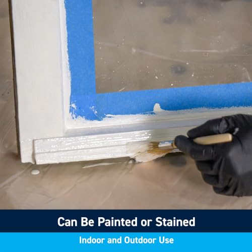 Marine Grade Epoxy Putty for Wood Repair - 2-Quart Kit - Waterproof & Stainable