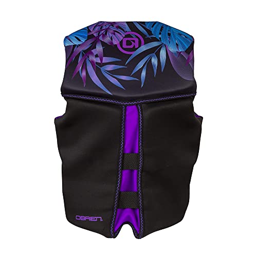 Women's Flex V-Back Neoprene Life Jacket - Purple Floral, Medium