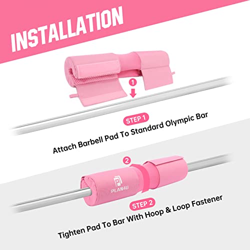 Pink Barbell Squat Pad for Bench Press - Women & Men Gym Weightlifting