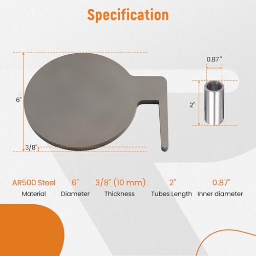 maXpeedingrods 6Pcs AR500 Steel Dueling Tree Target Paddles - Grey