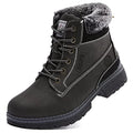 ANJOUFEMME Women's Waterproof Hiking Snow Boots - Black, Size 10, Warm Fur Ankle Shoes