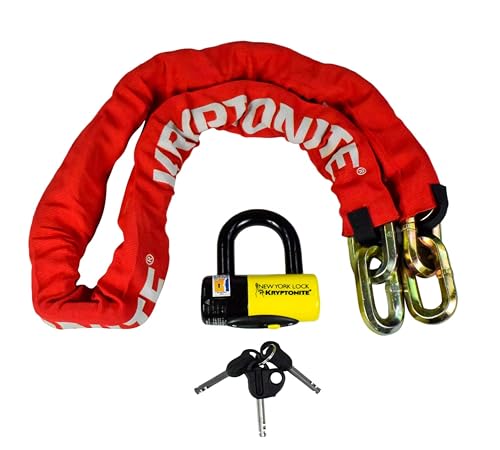 Kryptonite New York Fahgettaboudit Chain & Disc Lock - Red Variation