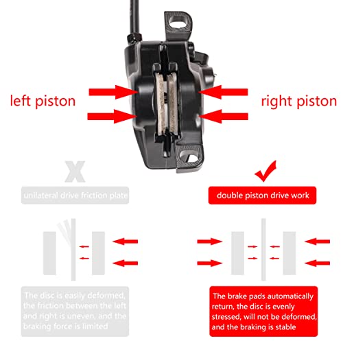 MT200 180mm Hydraulic Disc Brake Set for E-Bikes - Meteorolite