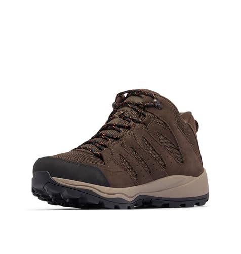 Columbia Mens Waterproof Redmond IV Mid Hiking Boots 9.5 Cordovan/Orange