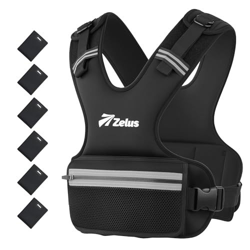 ZELUS Adjustable Weighted Vest 8-14 lb Black for Men & Women