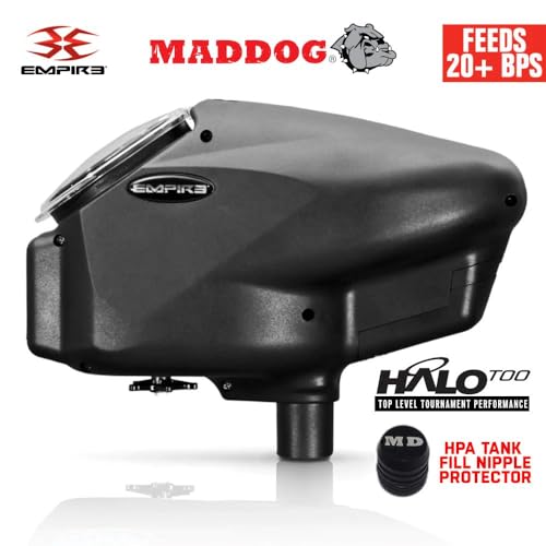 Maddog Empire Halo Too Electronic Paintball Loader Black No Speed Feed