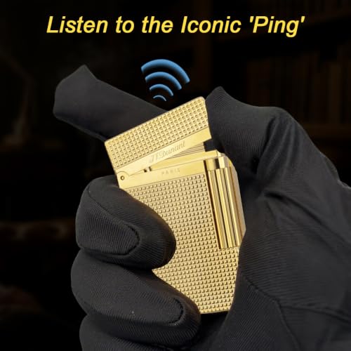 Gold Classic Ligne 2 Style Refillable Lighter with Ping Sound – French Craftsmanship