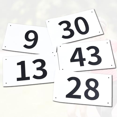 TRIWONDER Race Bibs with Safety Pins, Large 4x7 Inch Numbers 1-500, Black & White