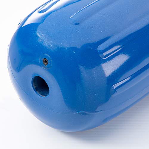 TaylorMade Big B Inflatable Vinyl Boat Fender 8x20 Inch Blue with Rope