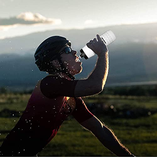 GEMFUL Water Bottle Biking 24oz BPA-Free 2 Pack - Black & White